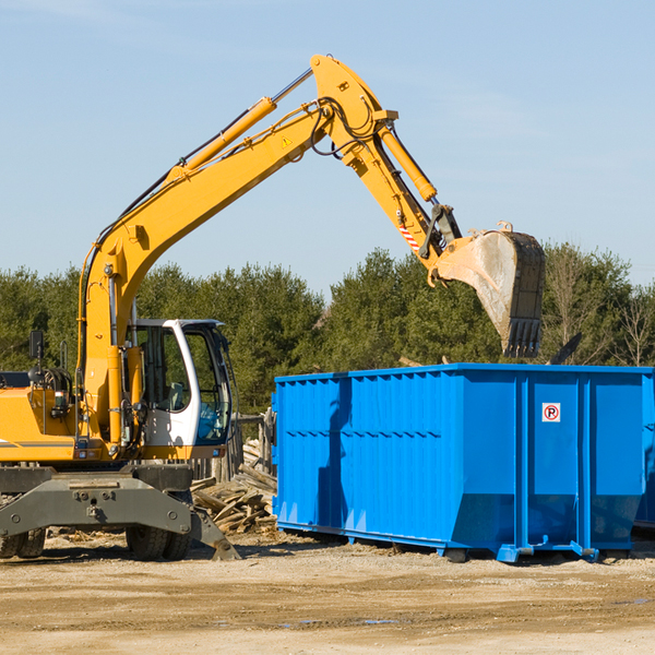 are there any restrictions on where a residential dumpster can be placed in Stella